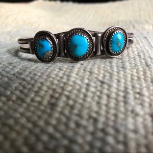 Beautiful Sterling Silver & Turquoise Cuff from Arizona